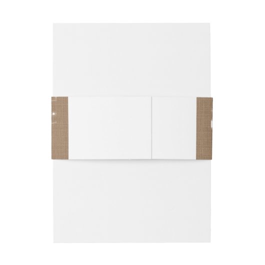 Rustieke bruiloft Burlap String Lights Uitnodigingen Wikkel (Achterkant Voorbeeld)