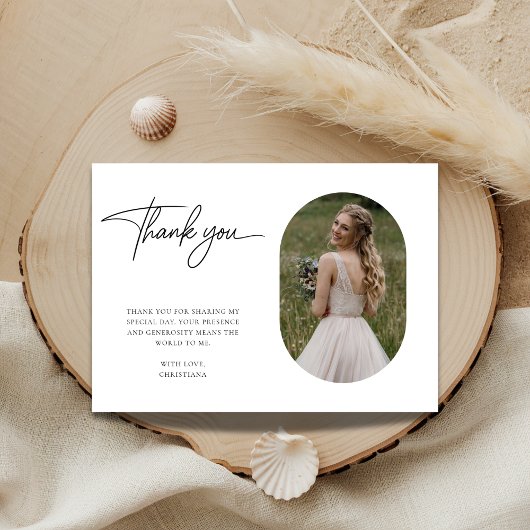 Rustieke bruiloft Capsule Foto Vrijgezellenfeest Bedankkaart