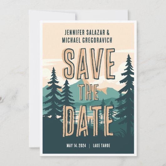 Rustieke Bruiloft Casual Save the Date Invitation Kaart (Voorkant)
