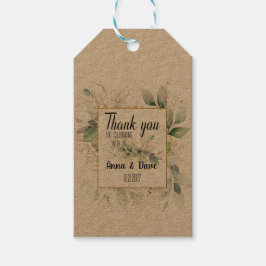Rustieke bruiloft Custom Botanische bruiloft Favor Cadeaulabel