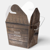 Rustieke bruiloft de nacht voor repetitie diner bedankdoosjes (Geopend)