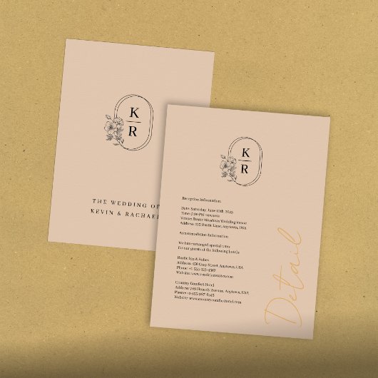 Rustieke bruiloft Details Behuizing Kaart