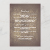 Rustieke bruiloft details informatiekaartje (Voorkant)