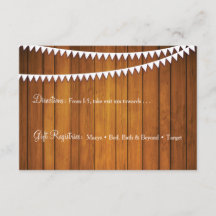 Rustieke bruiloft Details Receptie Kaart