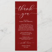 Rustieke bruiloft diner plaats instelling dank u k programmakaart (Voorkant)