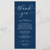 Rustieke bruiloft diner plaats instelling dank u k programmakaart (Voorkant)