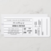 Rustieke bruiloft DIY Movie Ticket Wedding Party R Kaart (Voorkant)