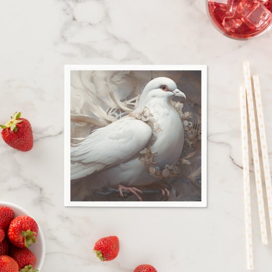  rustieke bruiloft duif servet (Insitu)
