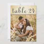  rustieke bruiloft foto tafel nummer kaart (Voorkant)