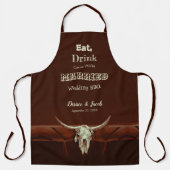 Rustieke bruiloft Funny Bull Skull Brown Western Schort (Voorkant)