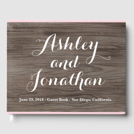 Rustieke bruiloft gastenboek Custom Boho gastenboe (Voorkant)