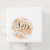 Rustieke bruiloft gepersonaliseerd monogram bedankjes labels (In situ)
