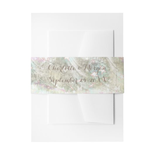 Rustieke bruiloft gepersonaliseerde buik band uitnodigingen wikkel (Voorkant Voorbeeld)