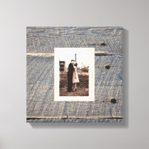 rustieke bruiloft grijze schuur hout land bruiloft canvas afdruk