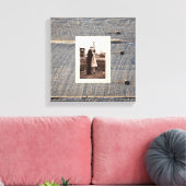 rustieke bruiloft grijze schuur hout land bruiloft canvas afdruk (Insitu (Woonkamer))