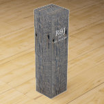 rustieke bruiloft grijze schuur hout land bruiloft wijn geschenkdoos<br><div class="desc">uitnodigingen voor de bruiloft met grijze schuur. Rustige huwelijksgunsten.</div>
