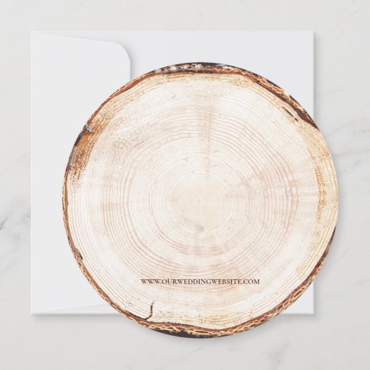 Rustieke bruiloft Handlettering Script Wood Cut Sl Kaart (Achterkant)