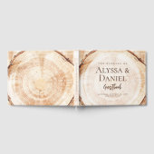 Rustieke Bruiloft Hout Graan boom schors Custom Gastenboek (Volledig)
