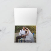 Rustieke Bruiloft Hout Graan Custom Foto Dank u Bedankkaart (Binnen)