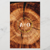 Rustieke bruiloft hout raden wie Vrijgezellenfeest (Achterkant)