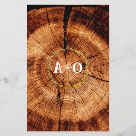 Rustieke bruiloft hout raden wie Vrijgezellenfeest (Achterkant)