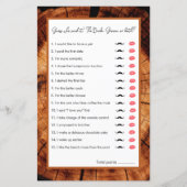 Rustieke bruiloft hout raden wie Vrijgezellenfeest (Voorkant)