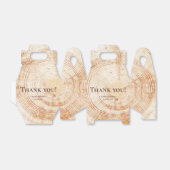 Rustieke Bruiloft Houten boomschors ringen Textuur Bedankdoosjes (Uitgevouwen)