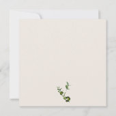 Rustieke Bruiloft Houten Korrel Groen Foliage Cust Kaart (Achterkant)