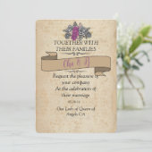 Rustieke bruiloft Kaart uitnodiging (Staand voorkant)