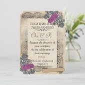 Rustieke bruiloft Kaart uitnodiging (Staand voorkant)