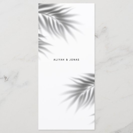 Rustieke bruiloft kalligrafie Laten we eten diner  Menu (Achterkant)