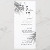 Rustieke bruiloft kalligrafie Laten we eten diner Menu (Voorkant)