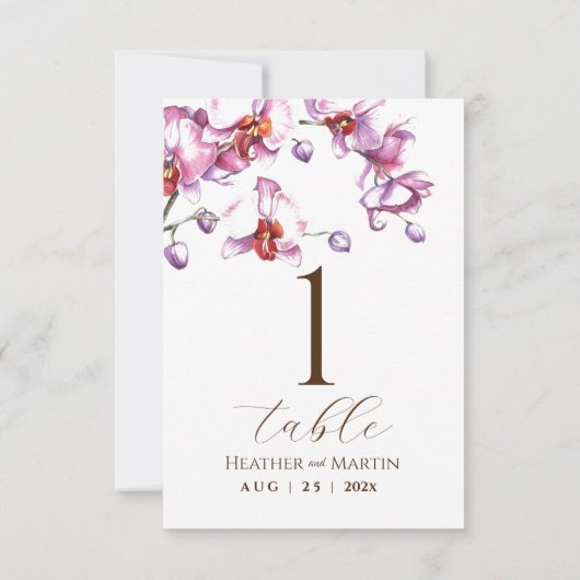 Rustieke bruiloft kalligrafie script tabel nummer kaart (Achterkant)