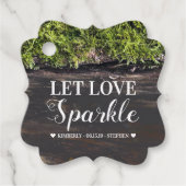 Rustieke bruiloft Laat liefde sprankelen Stuur Bedankjes Labels (Voorkant)