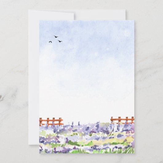 Rustieke bruiloft lavendel Boho Kaart (Achterkant)