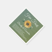 Rustieke Bruiloft Leuke Feiten Zonnebloem Groen ho Servet (Hoek)