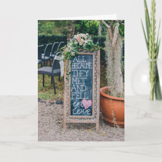 Rustieke bruiloft levensstijl gevouwen Wenskaart Kaart (Voorkant)