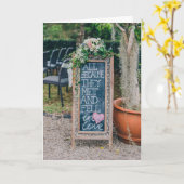 Rustieke bruiloft levensstijl gevouwen Wenskaart Kaart (Gele Bloem)