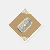Rustieke bruiloft Mason Jar Burlap & Lace Servet (Hoek)
