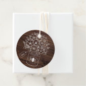 Rustieke bruiloft Mason Jar Wildbloemen Boeket hou Bedankjes Labels (In situ)