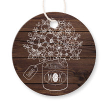 Rustieke bruiloft Mason Jar Wildbloemen Boeket hou