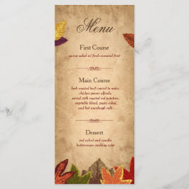 Rustieke Bruiloft Menu Rack Kaart | Herfst thema