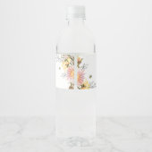 Rustieke bruiloft met wilde bloemen en bij voor de waterfles etiket (Achterkant)