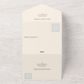 Rustieke bruiloft met zonnebloemen - In Cream All In One Uitnodiging (Buitenkant)