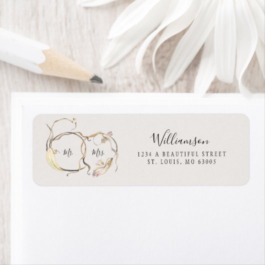 Rustieke bruiloft Mr en Mrs Etiket (Insitu)