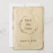 Rustieke bruiloft oud papier Save the Date Kaart (Voorkant)