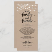 Rustieke bruiloft plaats instelling dank u kaart (Voorkant / Achterkant)