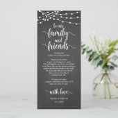 Rustieke bruiloft plaats instelling dank u kaart (Staand voorkant)