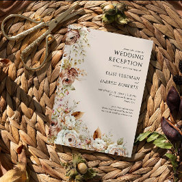 Rustieke bruiloft receptie Alleen land Bloemen Kaart