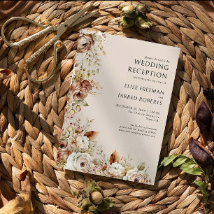 Rustieke bruiloft receptie Alleen land Bloemen Kaart